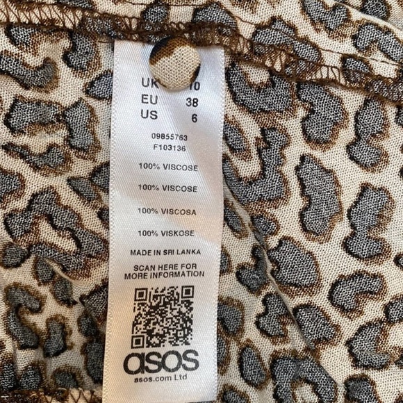 NWT ASOS Leopard Print Deep V Sundress - Picture 3 of 3